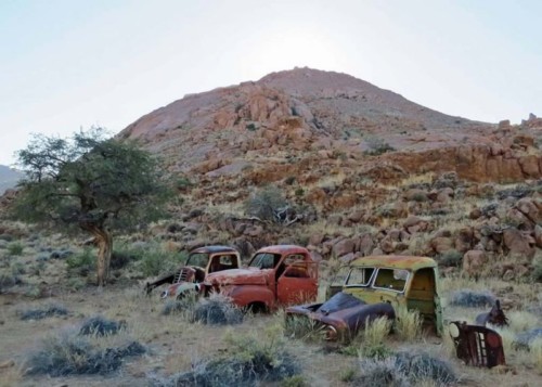 Old Cars in Namib Desert